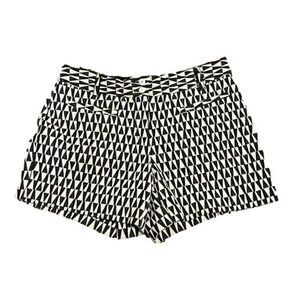 Anthropologie Cartonnier Geometric Black and White Shorts SZ 6